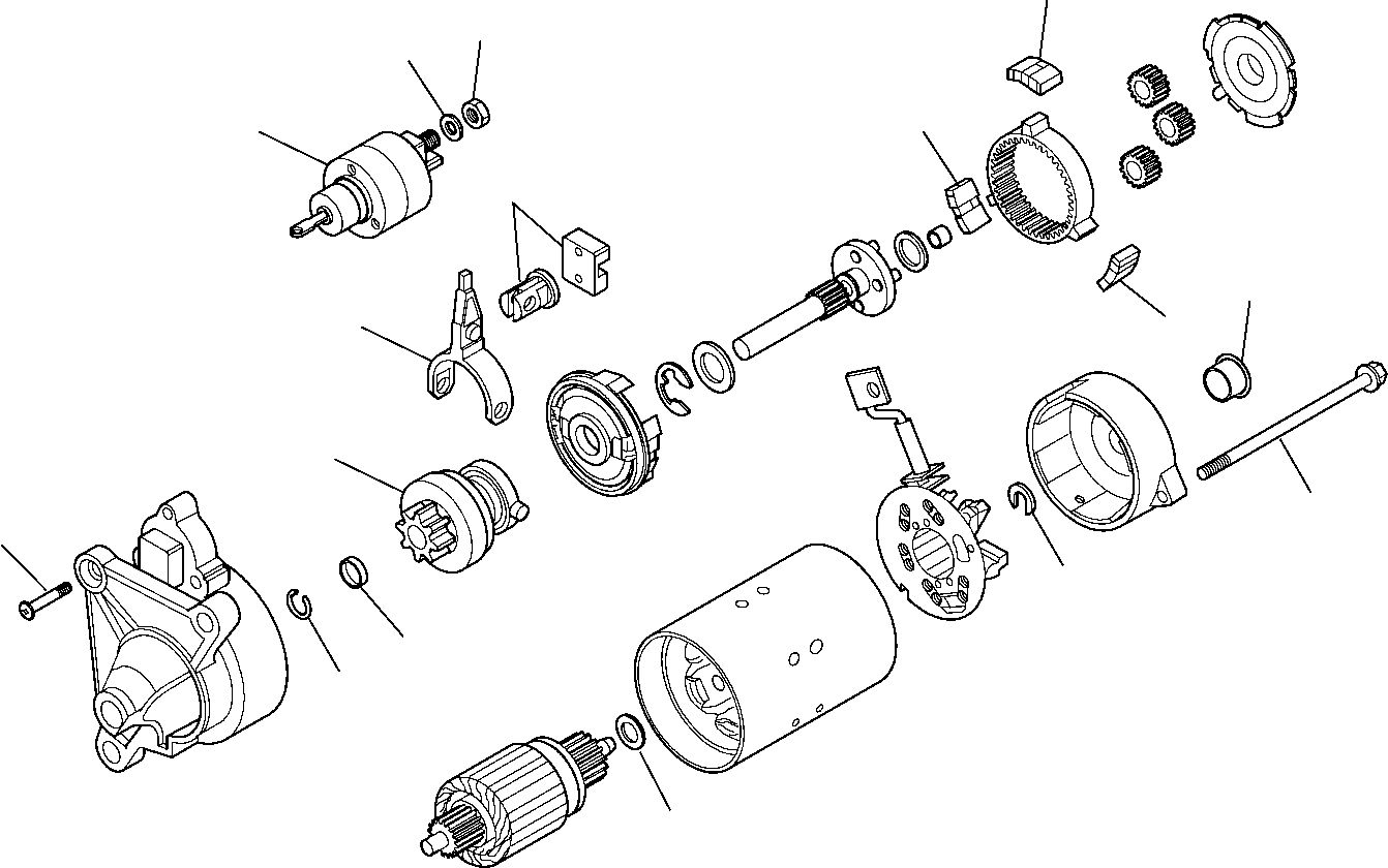 Telescopic Handlers Komatsu / WH713-1 WH714-1 WH714H-1 WH716-1 S/N 395F70241-Up(wh7_1) / STARTER MOTOR (2/2)(A-0380 : 0606)