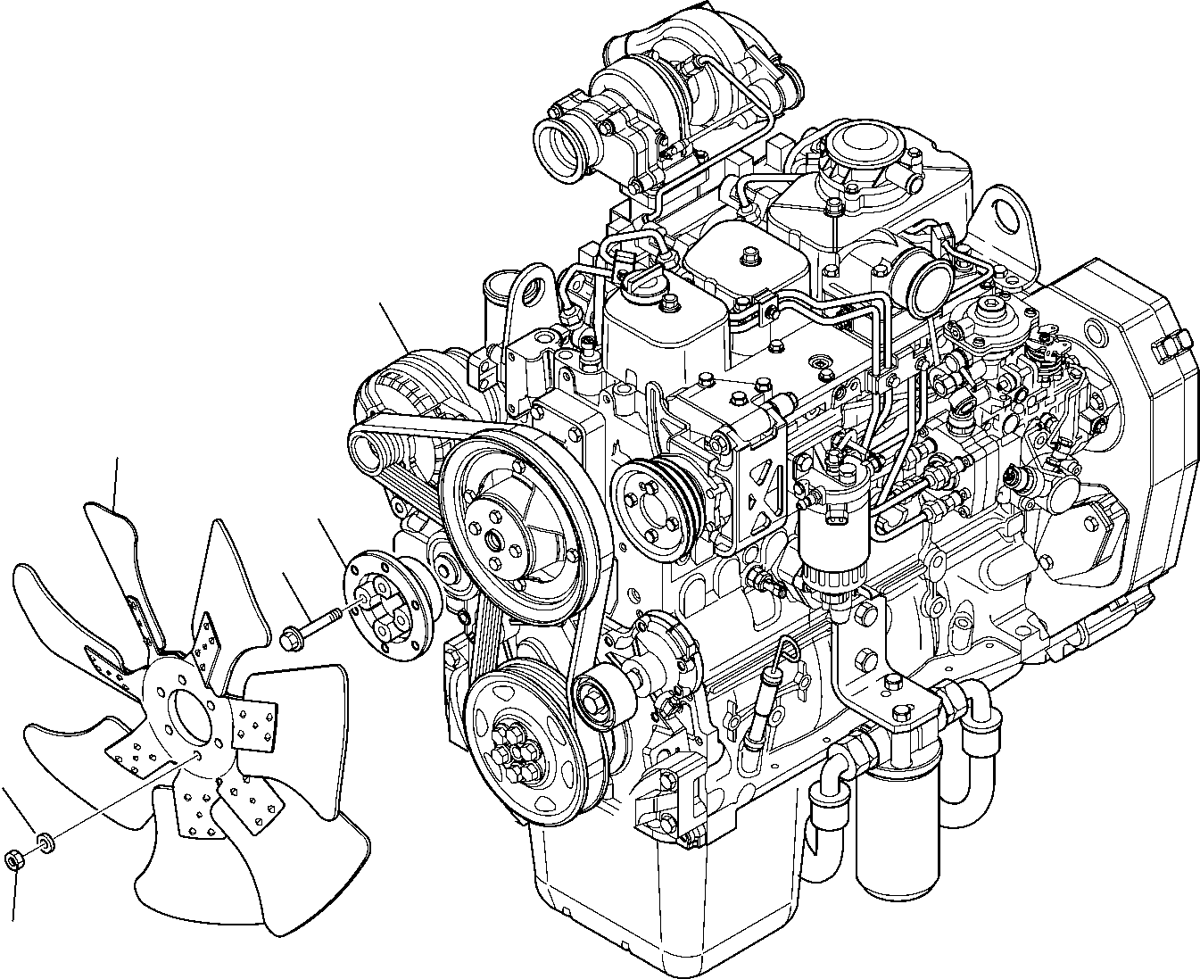 Telescopic Handlers Komatsu / WH713-1 WH714-1 WH714H-1 WH716-1 S/N 395F70241-Up(wh7_1) / ENGINE FAN(B-0020 : 1020)