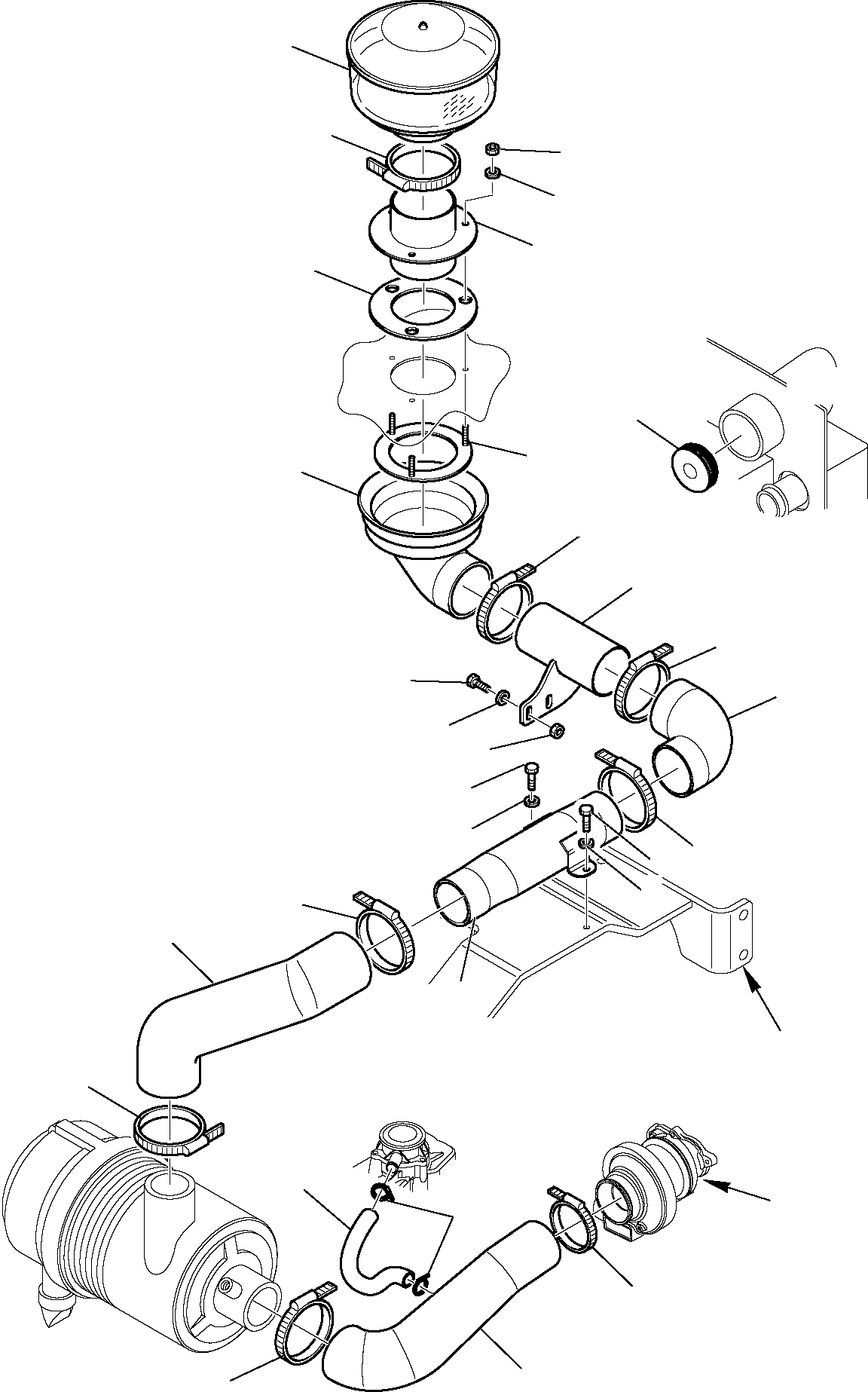 Telescopic Handlers Komatsu / WH713-1 WH714-1 WH714H-1 WH716-1 S/N 395F70241-Up(wh7_1) / PREFILTER (OPTIONAL)(B-0050 : 1120)