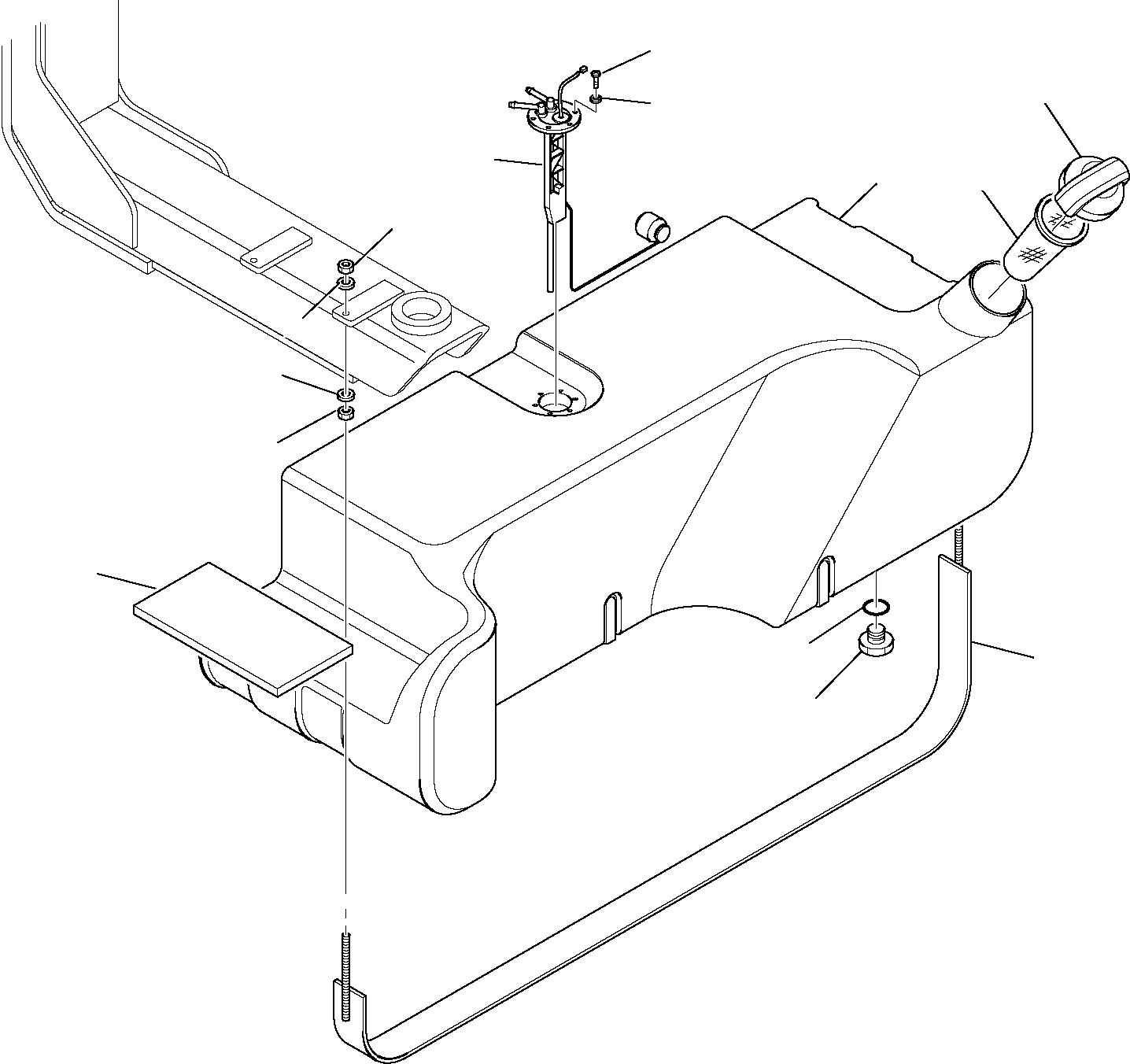 Telescopic Handlers Komatsu / WH713-1 WH714-1 WH714H-1 WH716-1 S/N 395F70241-Up(wh7_1) / FUEL TANK(B-0110 : 1300)