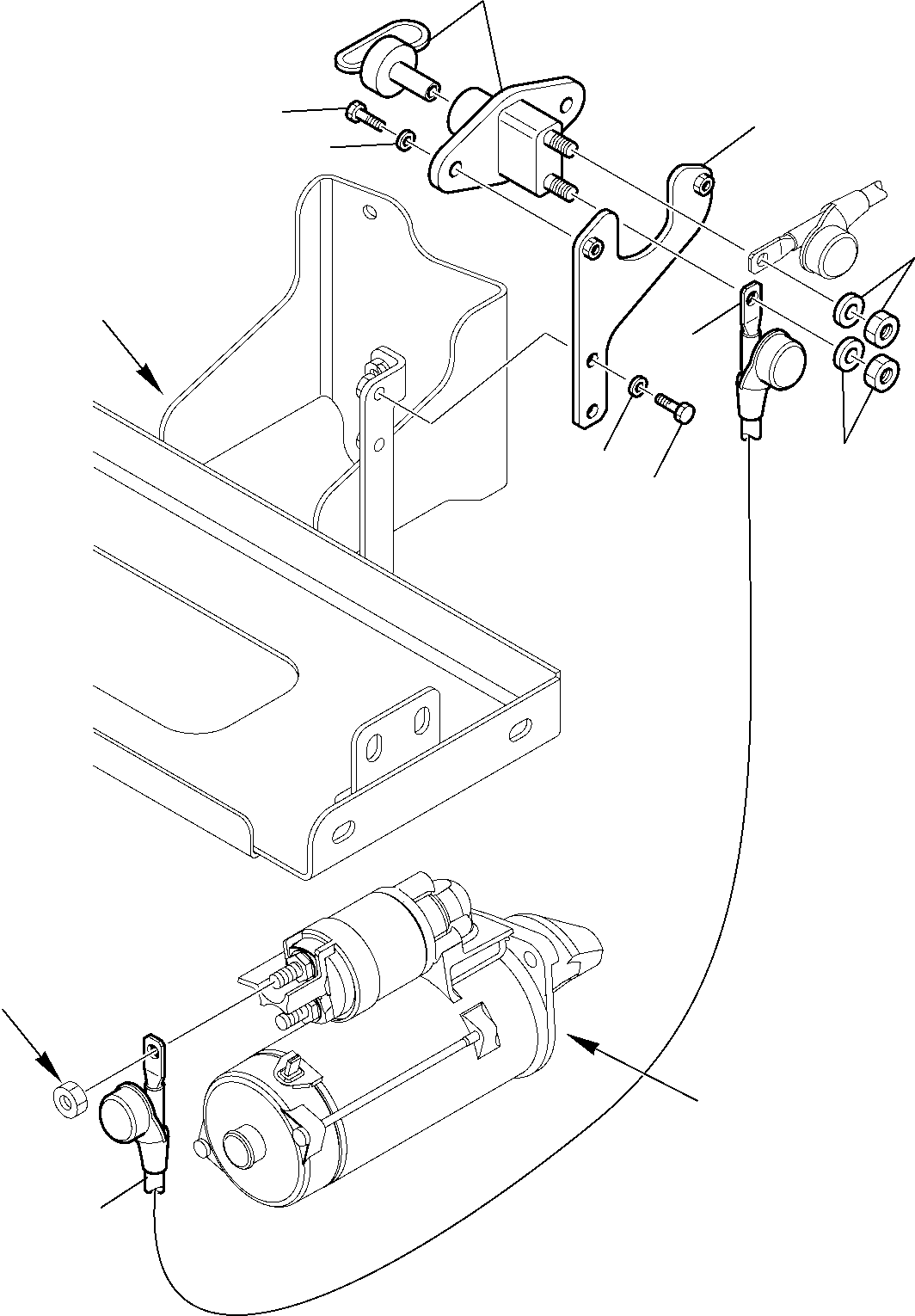 Telescopic Handlers Komatsu / WH713-1 WH714-1 WH714H-1 WH716-1 S/N 395F70241-Up(wh7_1) / BATTERY DETACHMENT(B-0150 : 1405)