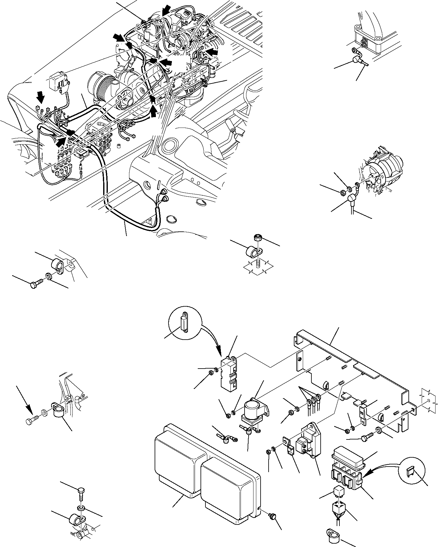 Telescopic Handlers Komatsu / WH713-1 WH714-1 WH714H-1 WH716-1 S/N 395F70241-Up(wh7_1) / ELECTRICAL SYSTEM (ENGINE LINE) (1/2)(B-0160 : 1410)