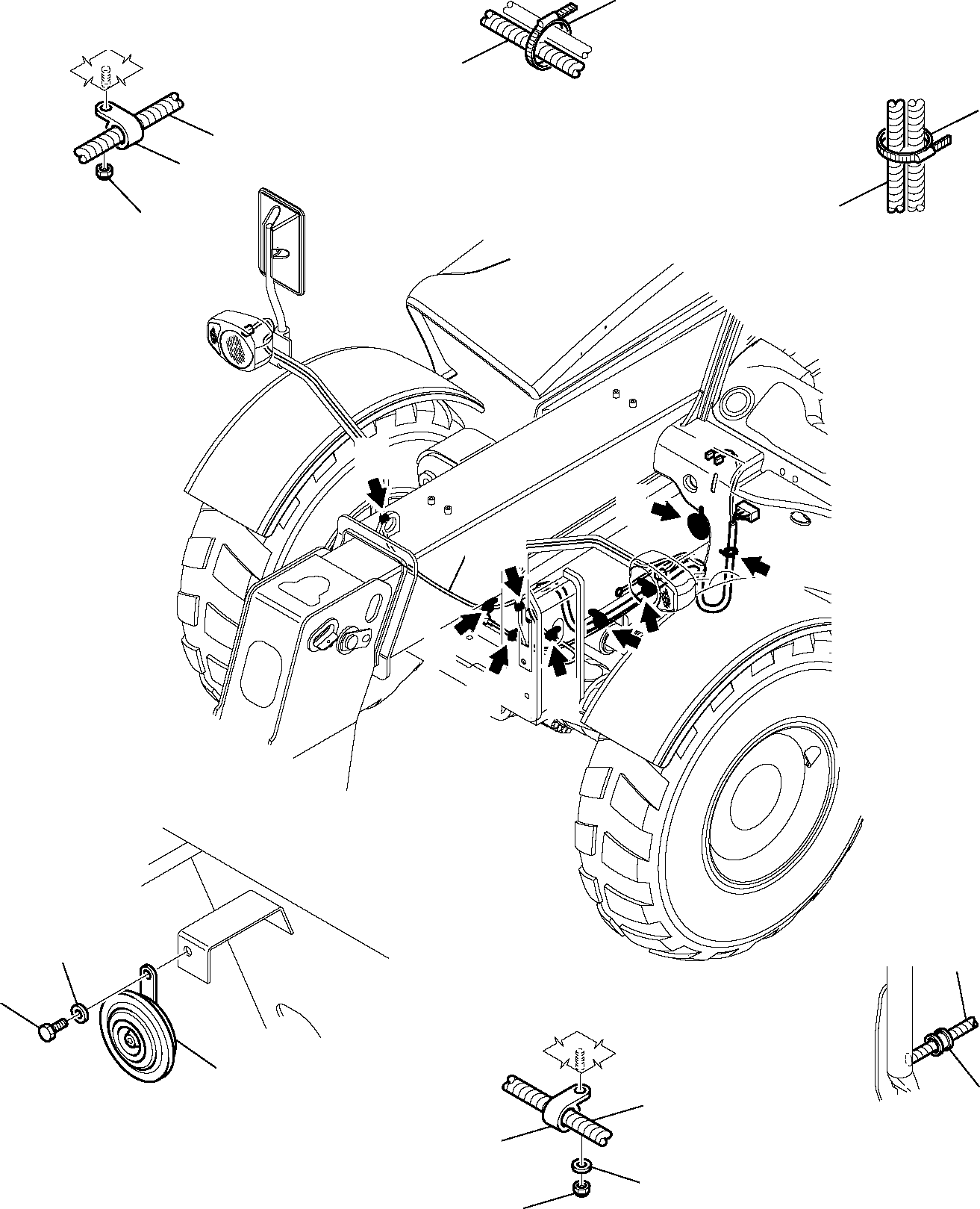 Telescopic Handlers Komatsu / WH713-1 WH714-1 WH714H-1 WH716-1 S/N 395F70241-Up(wh7_1) / ELECTRICAL SYSTEM (FRONT LINE)(B-0180 : 1420)