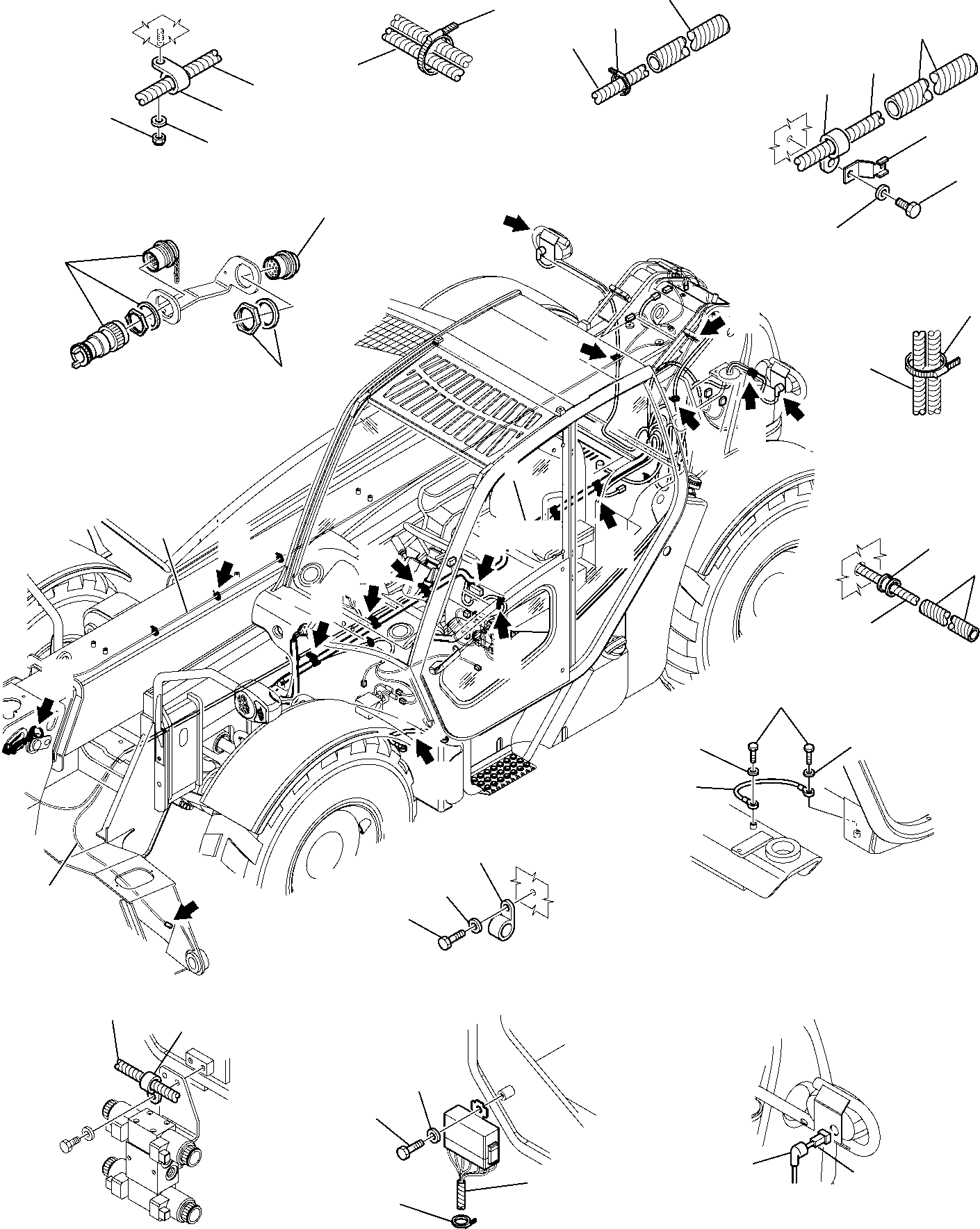 Telescopic Handlers Komatsu / WH713-1 WH714-1 WH714H-1 WH716-1 S/N 395F70241-Up(wh7_1) / ELECTRICAL SYSTEM (REAR LINE) (WITH PLATFORM) (WH716)(B-0210 : 1437)