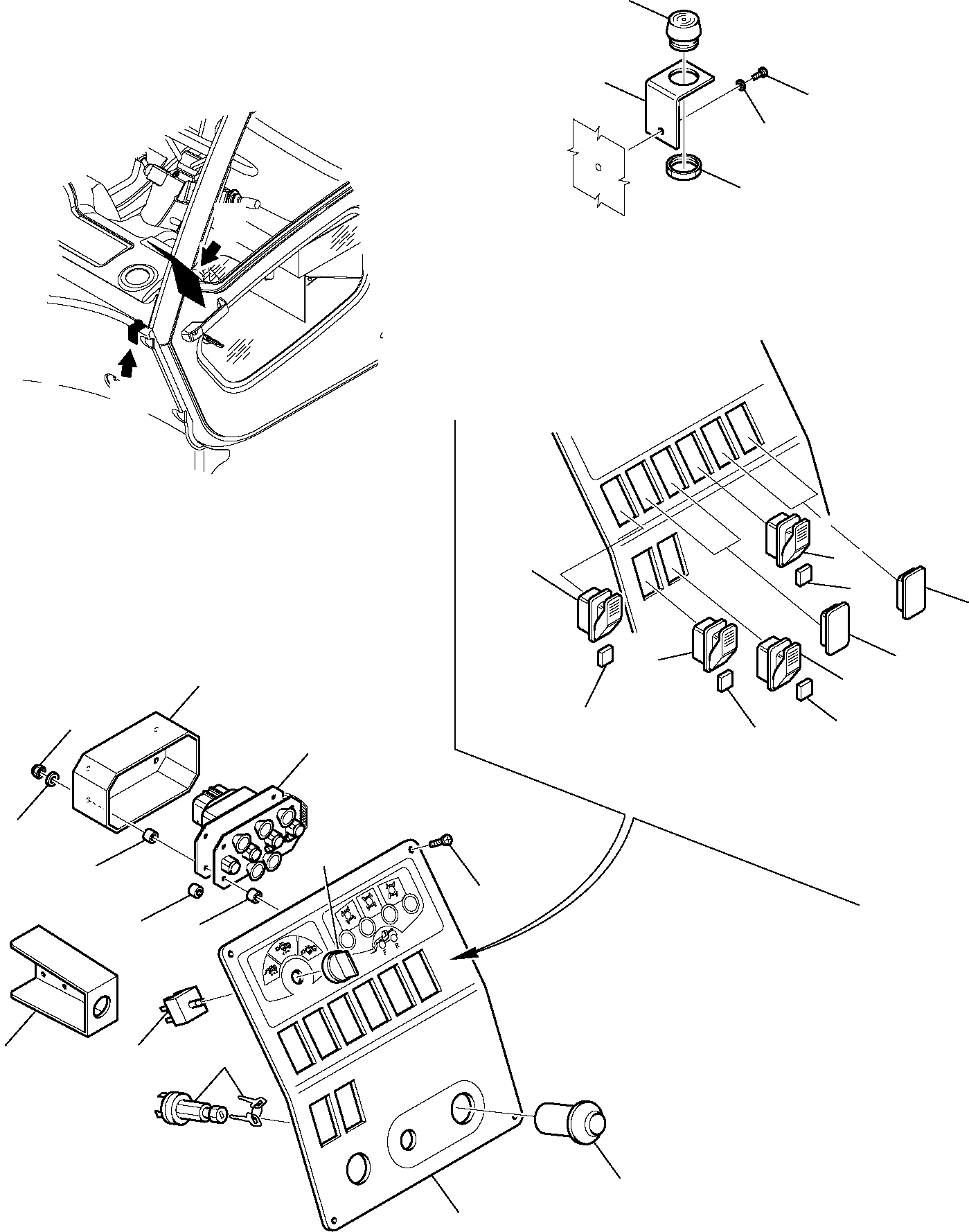 Telescopic Handlers Komatsu / WH713-1 WH714-1 WH714H-1 WH716-1 S/N 395F70241-Up(wh7_1) / ELECTRICAL SYSTEM (CAB) (4/4)(B-0250 : 1470)