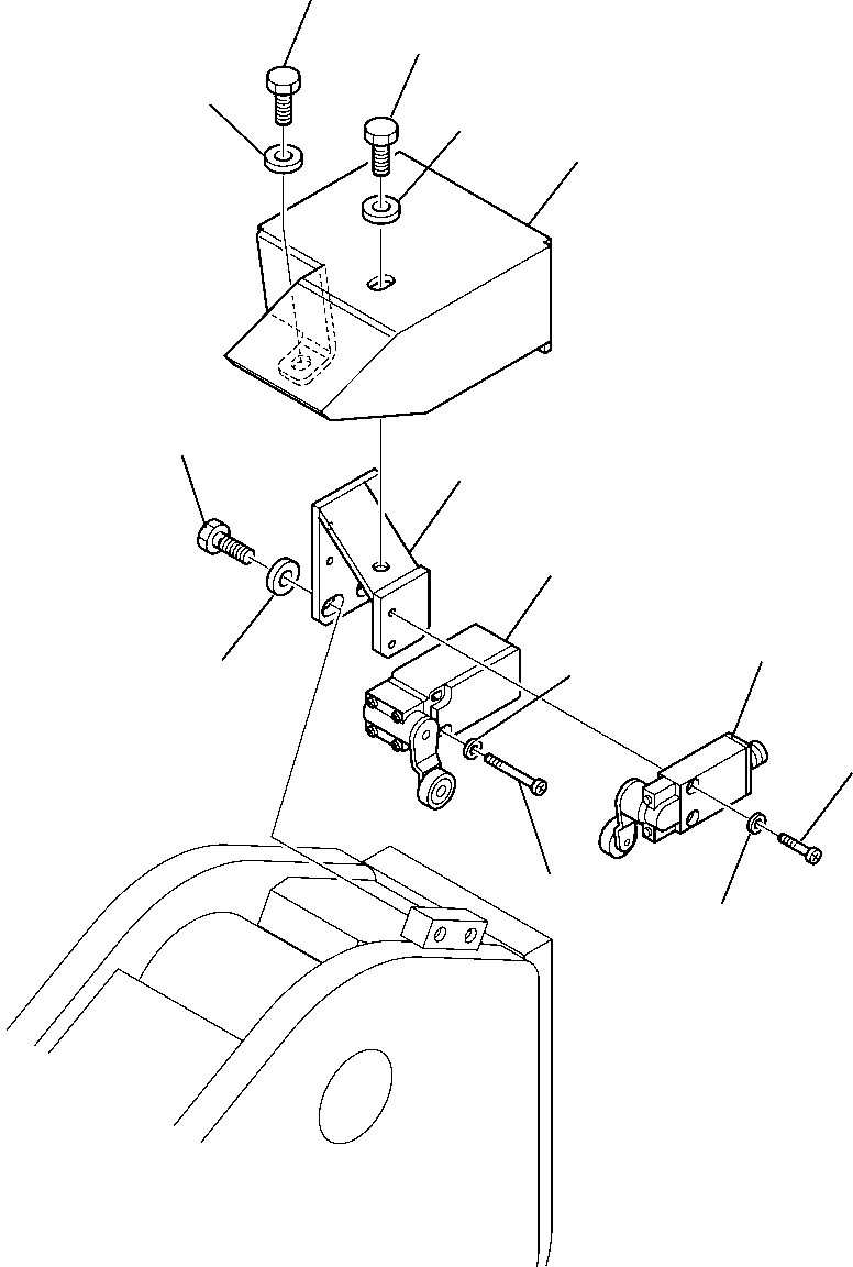 Telescopic Handlers Komatsu / WH713-1 WH714-1 WH714H-1 WH716-1 S/N 395F70241-Up(wh7_1) / BOOM INCLINATION SENSORS (WITH PLATFORM) (WH716)(B-0390 : 1675)