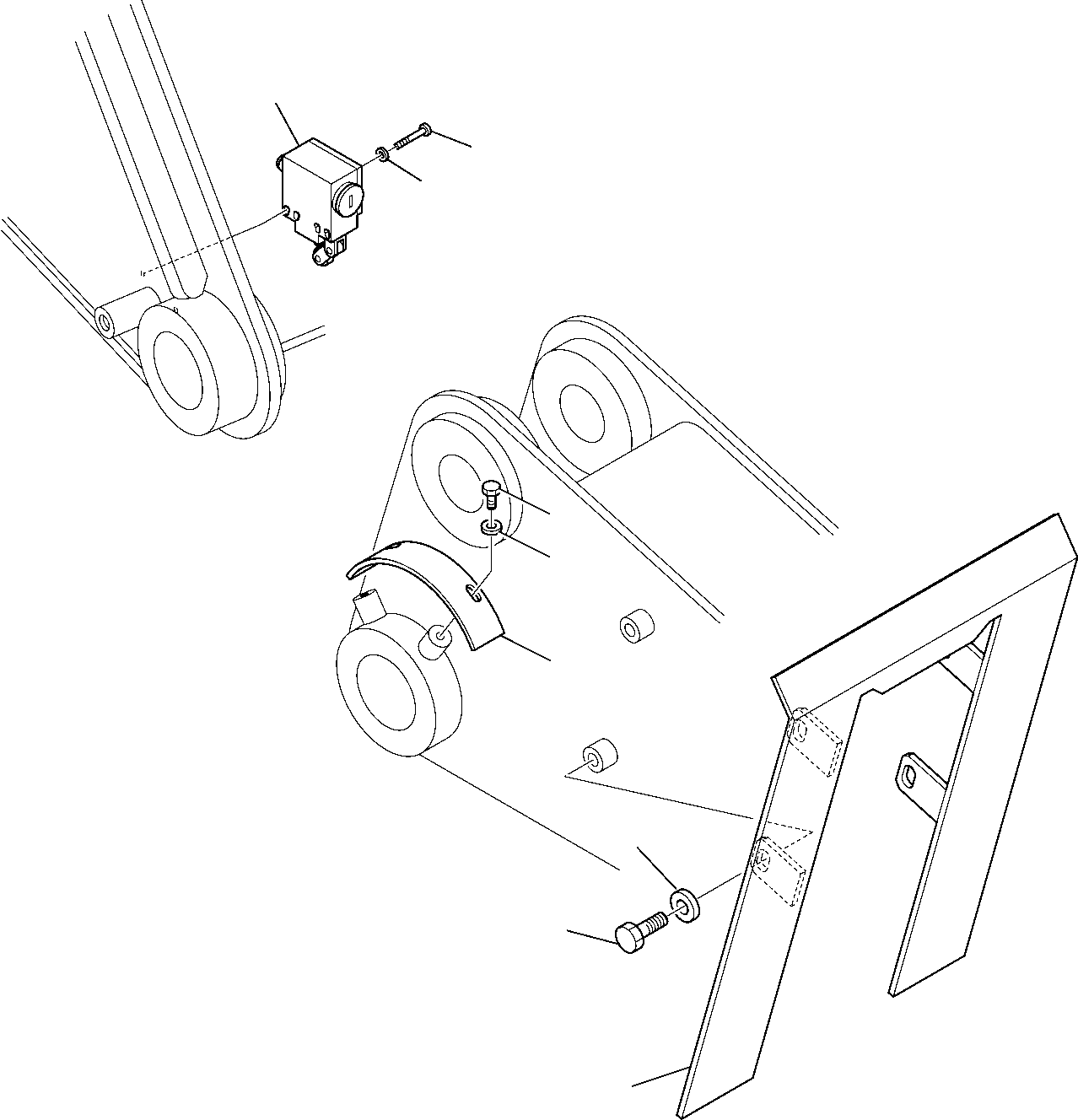 Telescopic Handlers Komatsu / WH713-1 WH714-1 WH714H-1 WH716-1 S/N 395F70241-Up(wh7_1) / STABILIZER POSITION SENSOR (WITH PLATFORM)(B-0420 : 1700)