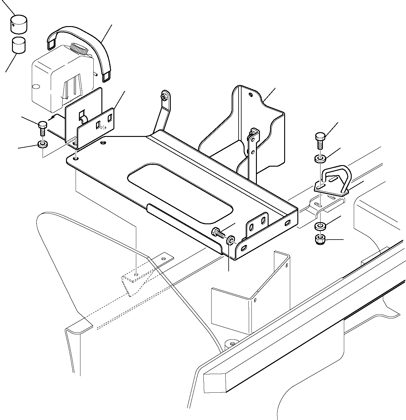 Telescopic Handlers Komatsu / WH713-1 WH714-1 WH714H-1 WH716-1 S/N 395F70241-Up(wh7_1) / ENGINE FRAME (2/3)(D-0060 : 4610)