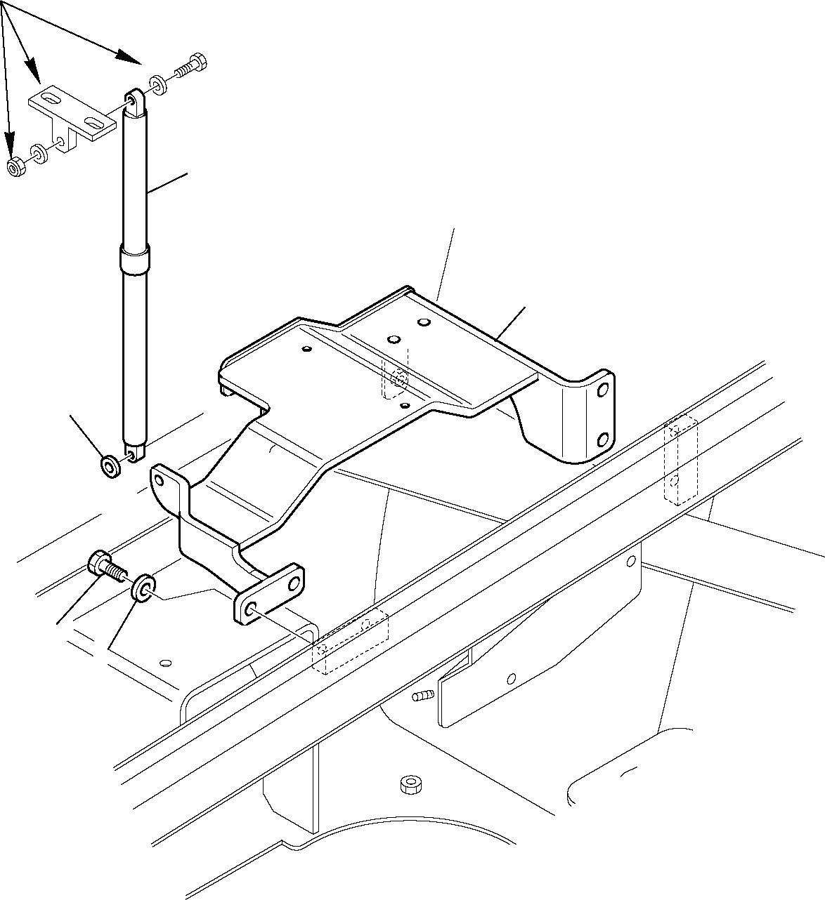 Telescopic Handlers Komatsu / WH713-1 WH714-1 WH714H-1 WH716-1 S/N 395F70241-Up(wh7_1) / ENGINE FRAME (3/3)(D-0070 : 4620)