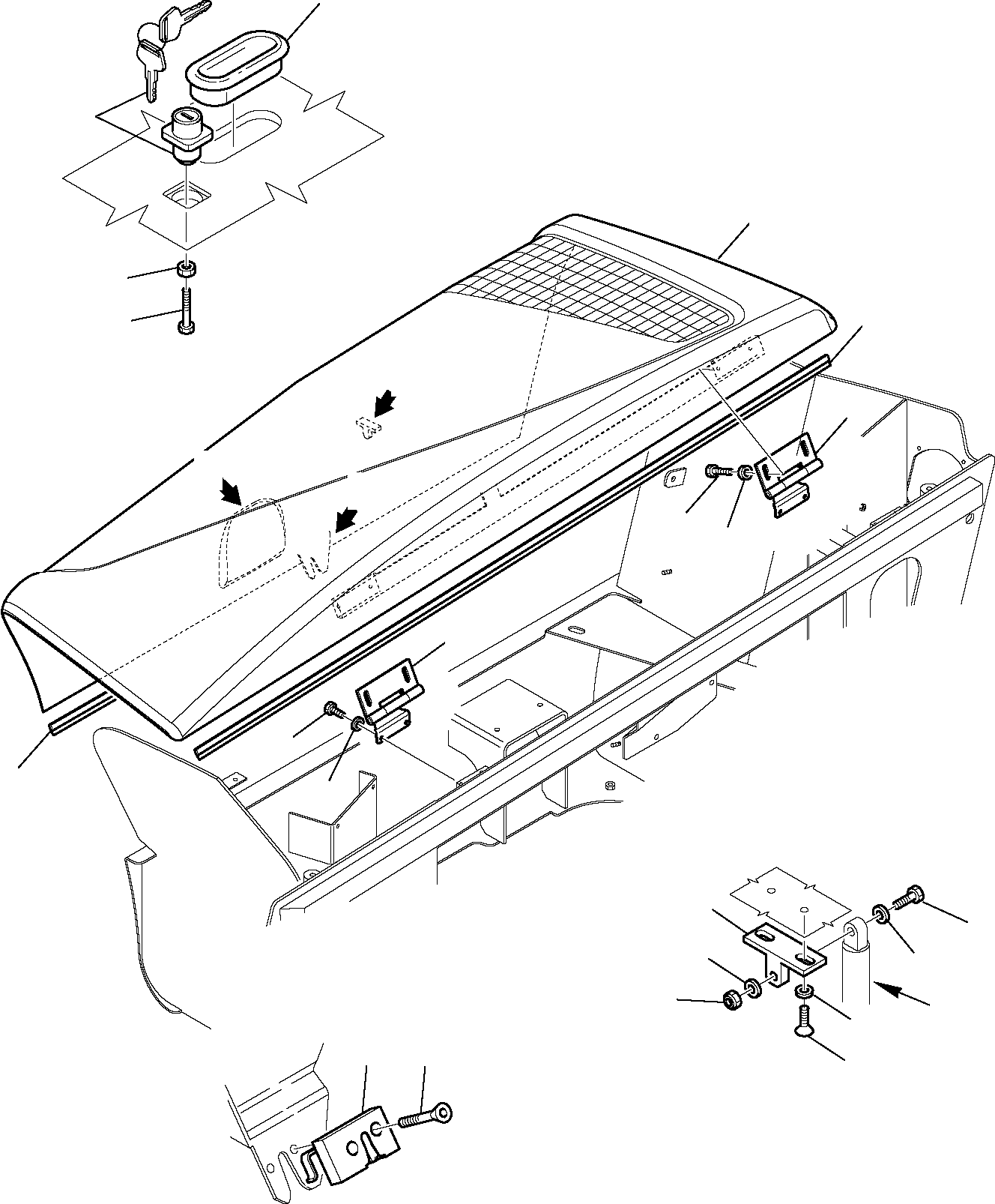 Telescopic Handlers Komatsu / WH713-1 WH714-1 WH714H-1 WH716-1 S/N 395F70241-Up(wh7_1) / ENGINE SIDE COVERS (1/2)(E-0010 : 5010)