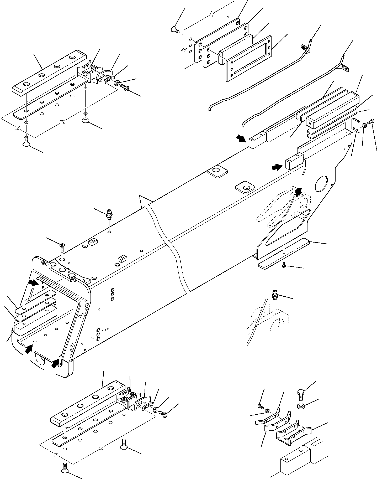 Telescopic Handlers Komatsu / WH713-1 WH714-1 WH714H-1 WH716-1 S/N 395F70241-Up(wh7_1) / INTERMEDIATE BOOM (WH716)(G-0100 : 7106)