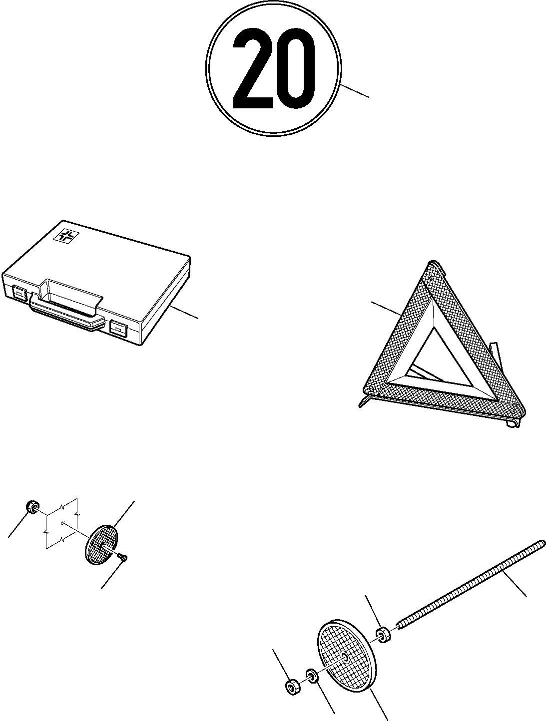 Telescopic Handlers Komatsu / WH713-1 WH714-1 WH714H-1 WH716-1 S/N 395F70241-Up(wh7_1) / ACCESSOIRES FOR GERMANY (20 KM/H VERSION) (1/3)(H-0520 : 9510)