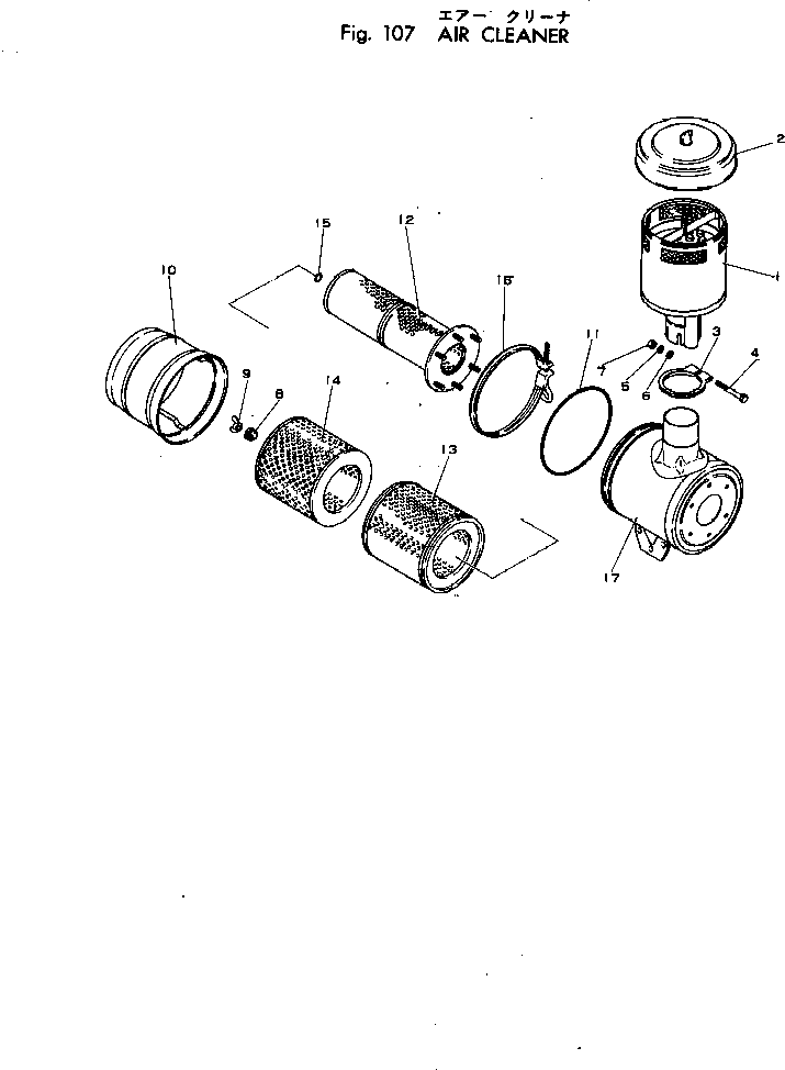 Scrappers Komatsu / WS16-2 S/N 1008-UP(ws16-2r) / AIR CLEANER(030080 : 107)