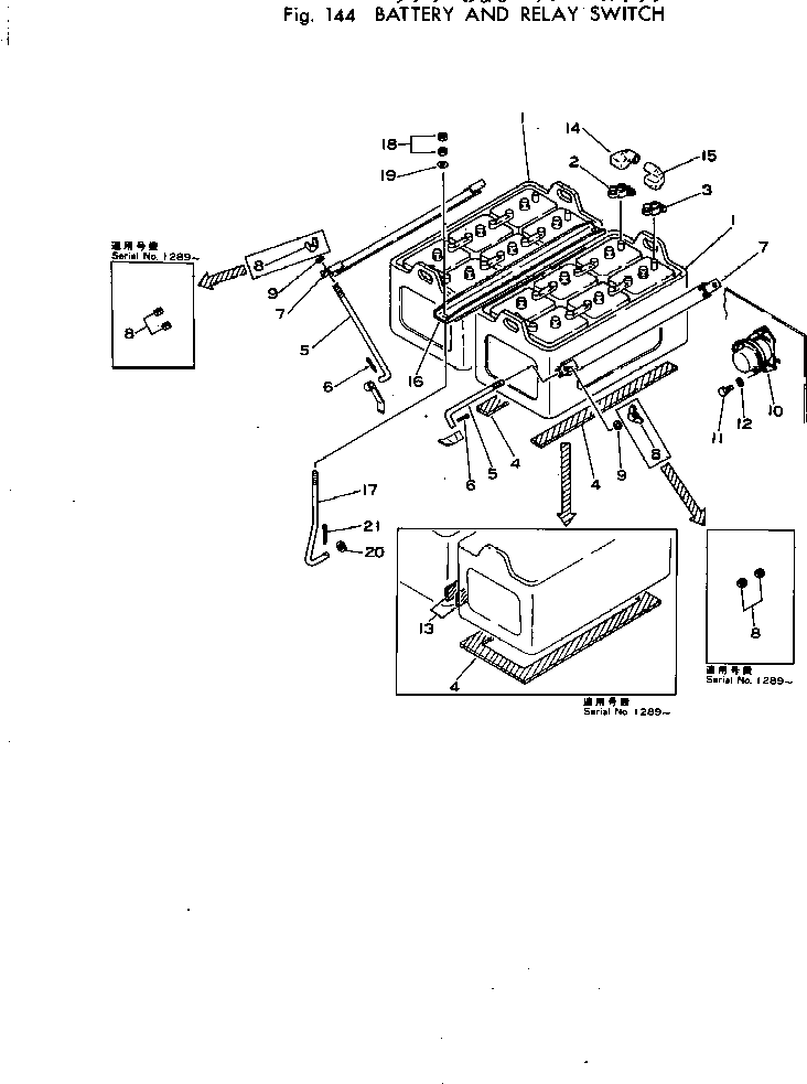 Scrappers Komatsu / WS16-2 S/N 1008-UP(ws16-2r) / BATTERY AND RELAY SWITCH(030340 : 144)
