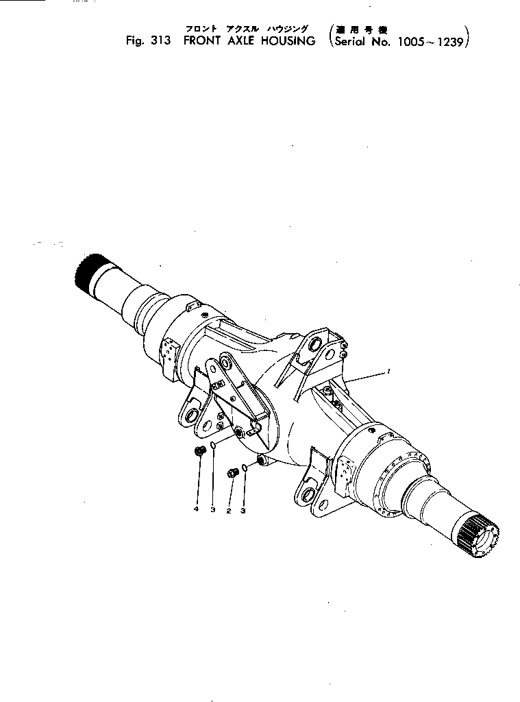 Scrappers Komatsu / WS23S-1 S/N 1005-UP(ws23s-1c) / FRONT AXLE HOUSING(#1005-1239)(090060 : 313)