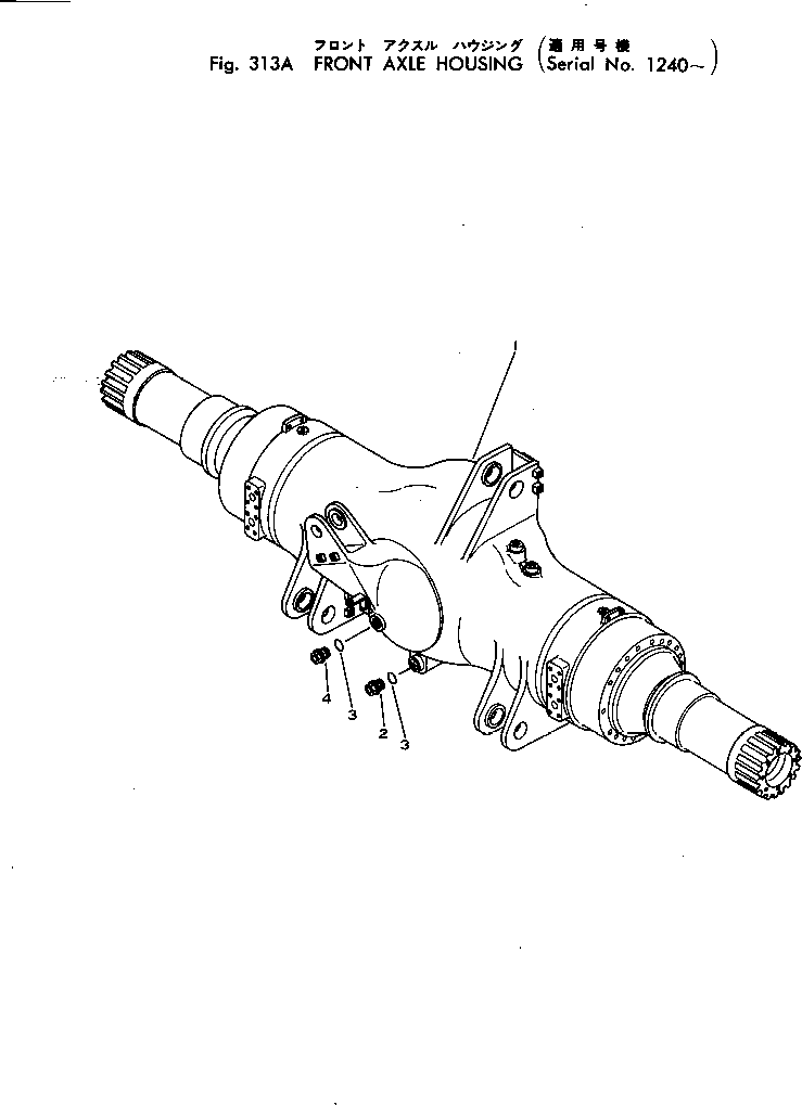 Scrappers Komatsu / WS23S-1 S/N 1005-UP(ws23s-1c) / FRONT AXLE HOUSING(#1240-)(090070 : 313A)