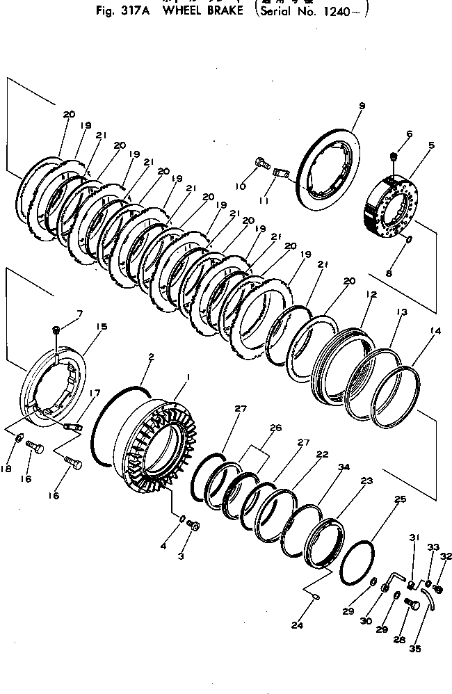 Scrappers Komatsu / WS23S-1 S/N 1005-UP(ws23s-1c) / WHEEL BRAKE(#1240-)(090110 : 317A)