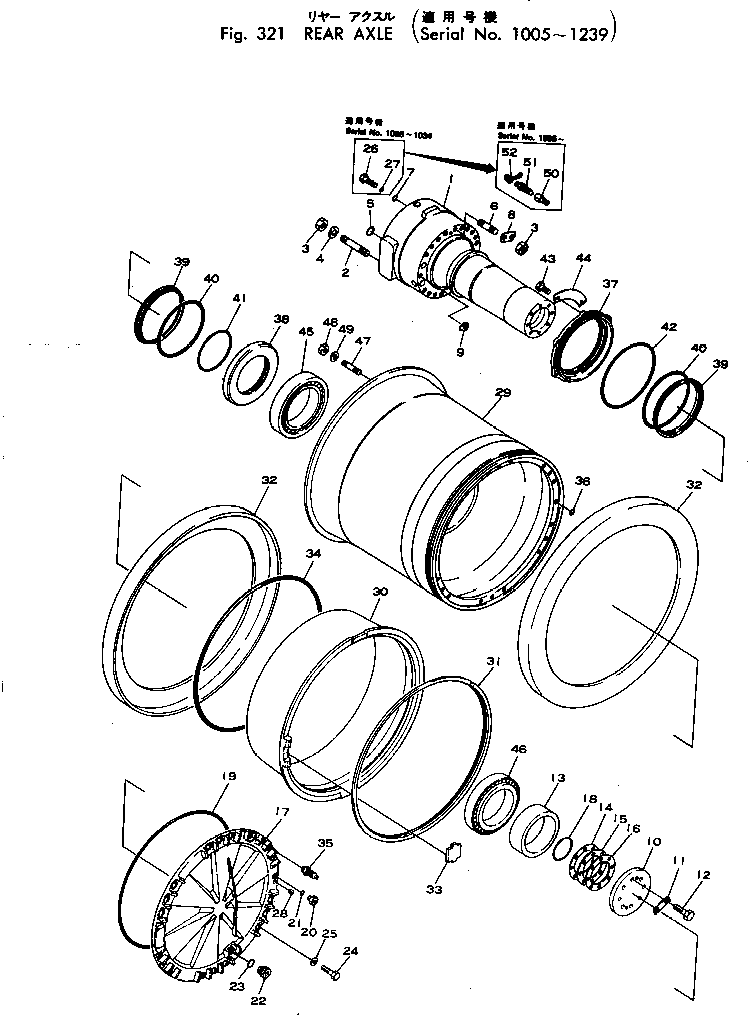 Scrappers Komatsu / WS23S-1 S/N 1005-UP(ws23s-1c) / REAR AXLE(#1005-1239)(090120 : 321)