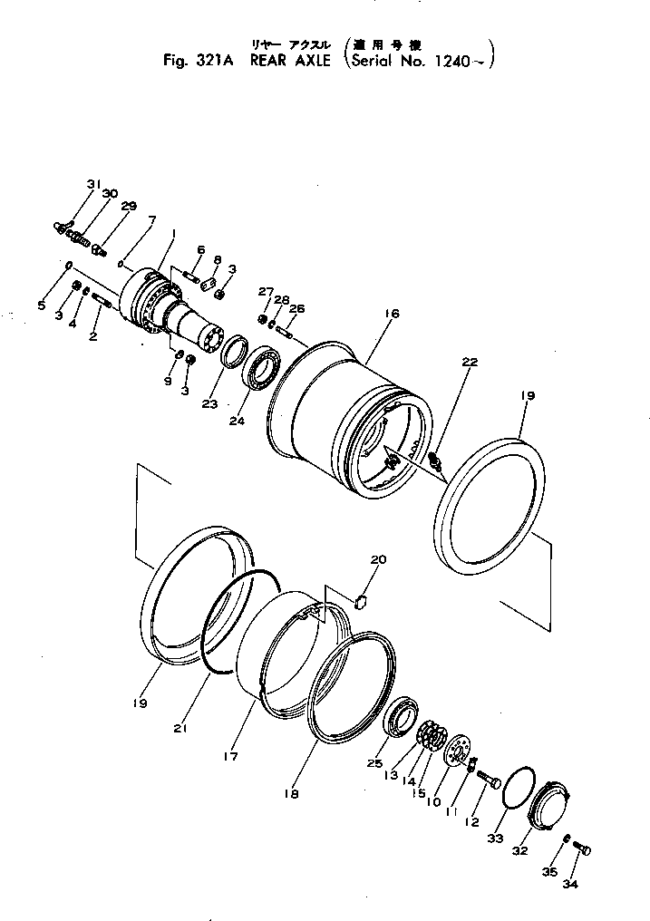 Scrappers Komatsu / WS23S-1 S/N 1005-UP(ws23s-1c) / REAR AXLE(#1240-)(090130 : 321A)
