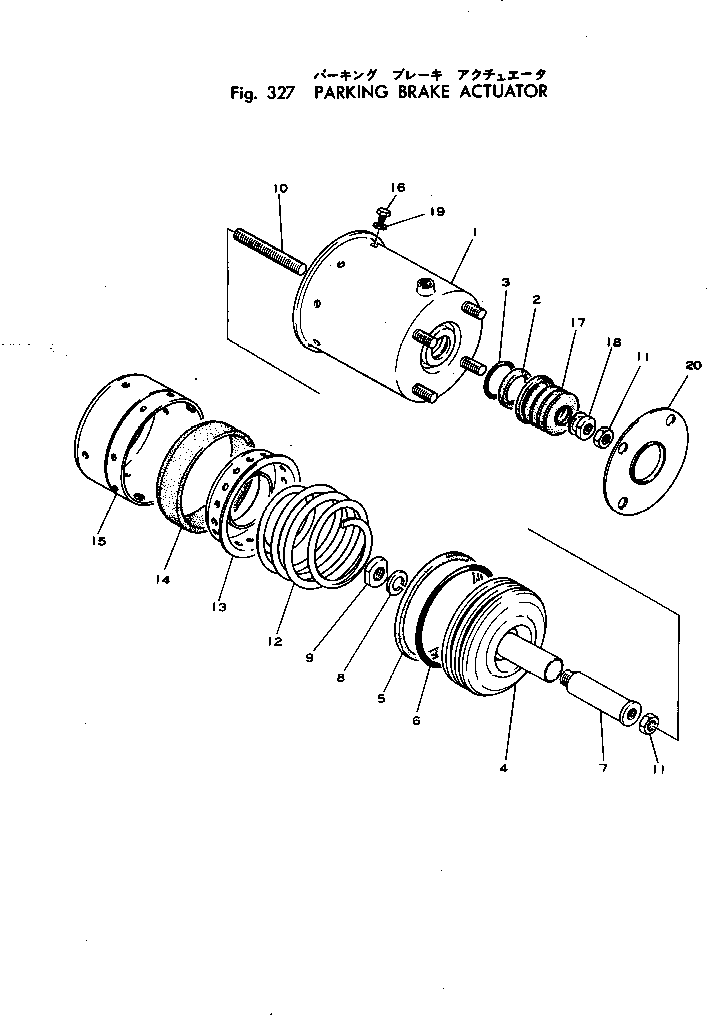 Scrappers Komatsu / WS23S-1 S/N 1005-UP(ws23s-1c) / PARKING BRAKE ACTUATOR(090160 : 327)