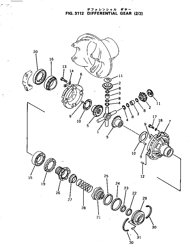 Scrappers Komatsu / WS23S-2A S/N 3101-UP(ws23s-2c) / DIFFERENTIAL GEAR (2/2)(090040 : 3112)