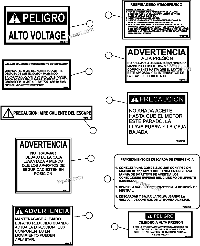 零件分解图：目录章节 — AFE48-DS 930E-2 S/N A30300 CODELCO CHUQUICAMATA
