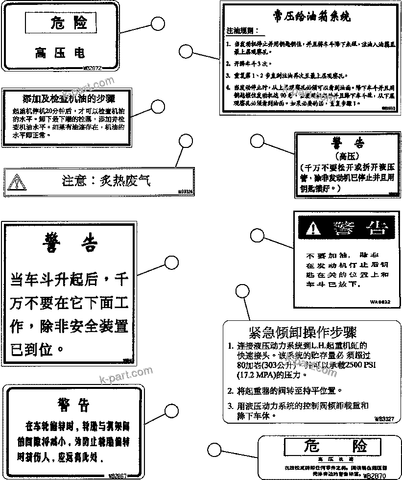 零件分解图：目录章节 — AFE59-W 930E-4 S/N A30550-A30552, A30560, A30566, A30578-A30580 & A30594-A30598 AN TAI BAO MINE