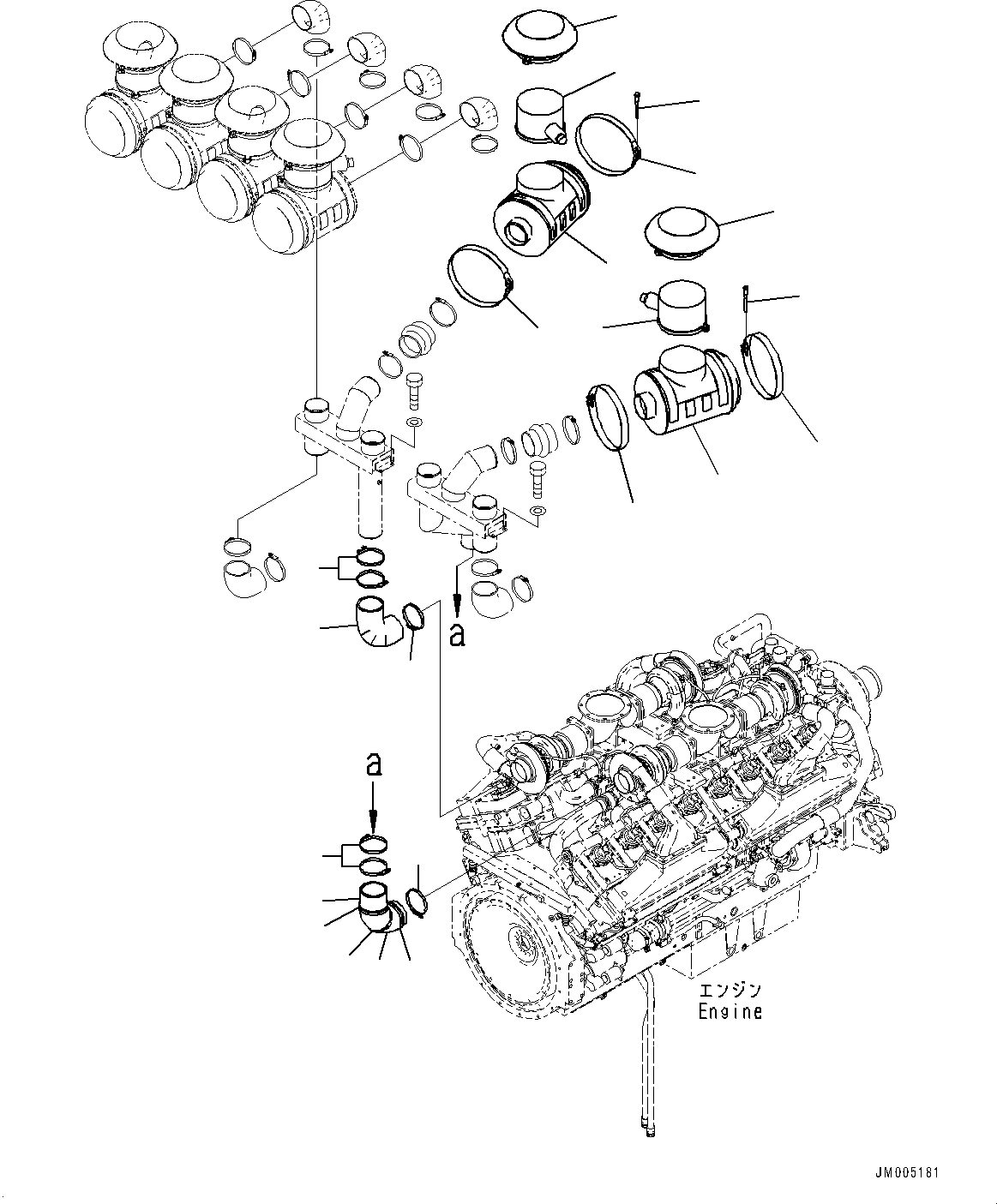 零件分解图：目录章节 — WA1200-6 S/N 60001-UP (Chassis only)